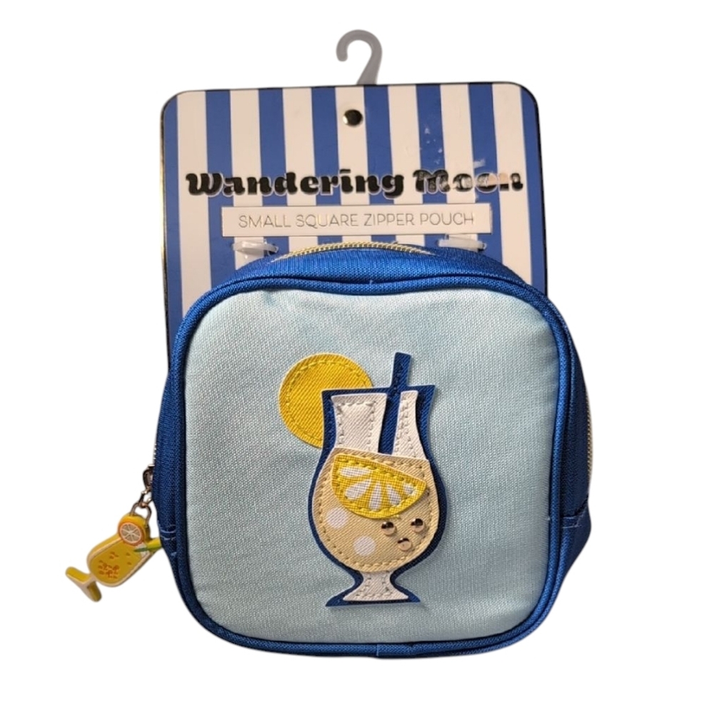 Wandering Moon Small Square Zipper Pouch Lemonade